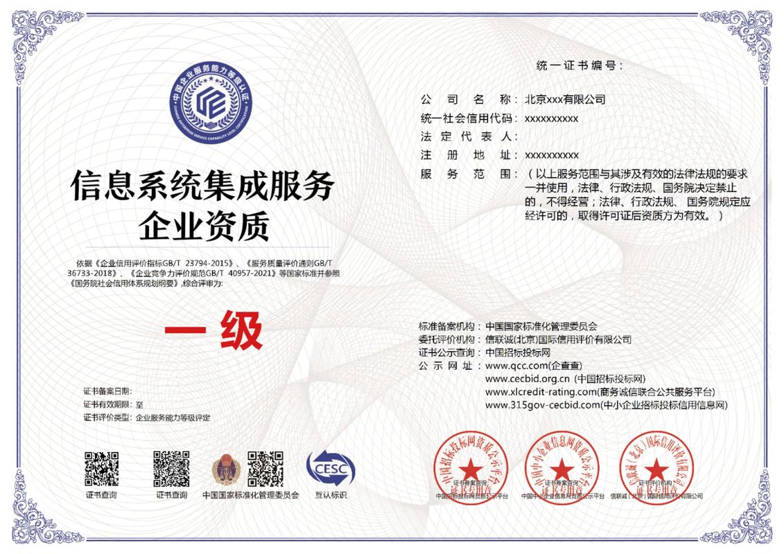 信息系统集成服务企业一级 定义、价值与获取指南